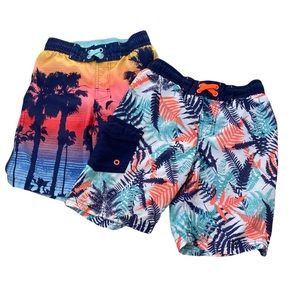 Two boys Cat&Jack swimming trunks. Size 6/7